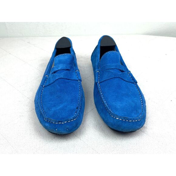 Eredi Pisano Blue Suede Driving Loafer Slip On Shoes   Mens Size EU44 US 11 main image 5